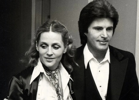 Eric Jude Crewe's parents, Ricky Nelson and Kristin Harmon, at Fifth Annual American Music Awards on January 16, 1978. 